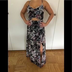 Top shop maxi dress with cutout and slits